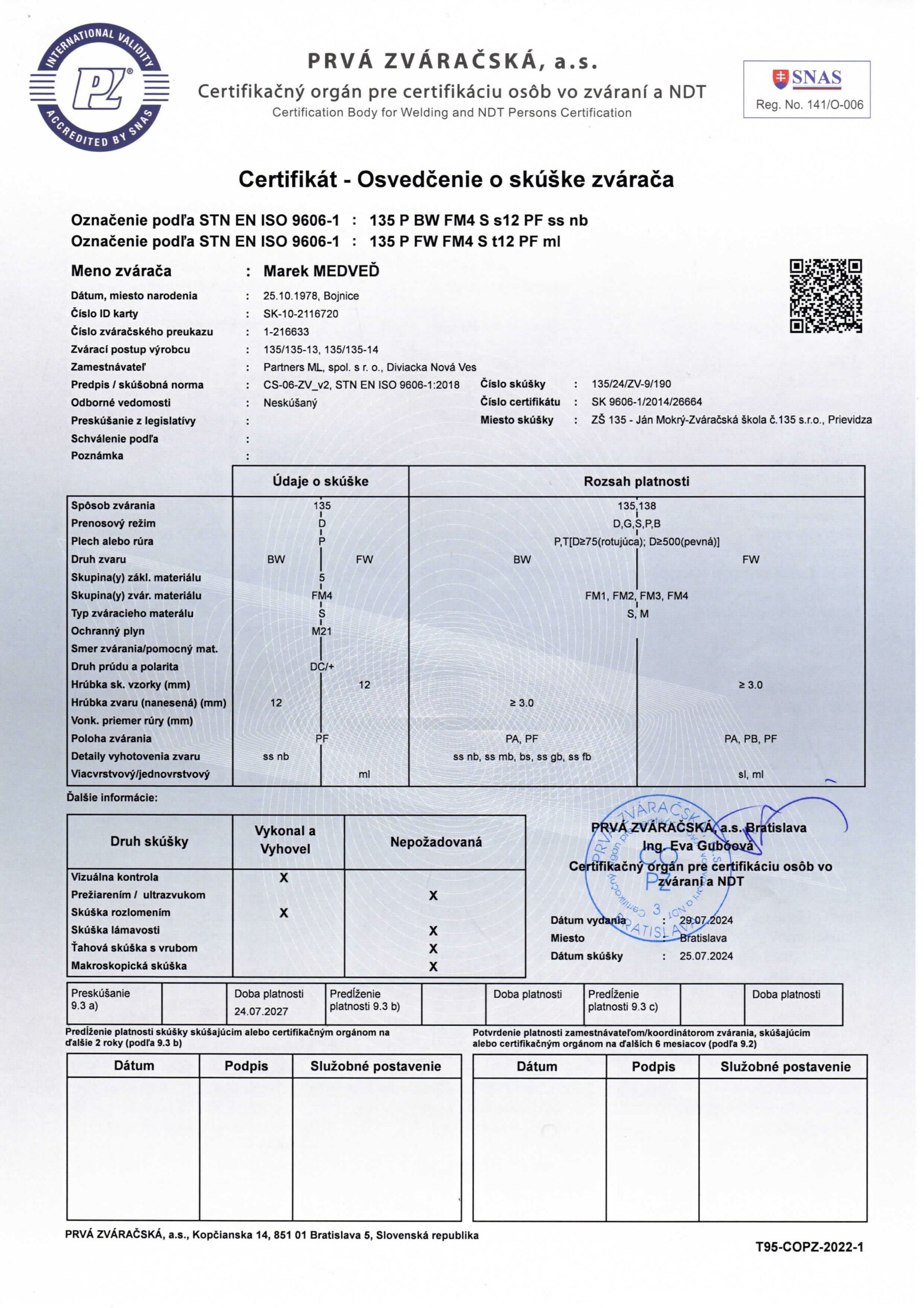 Zváračský certifikát